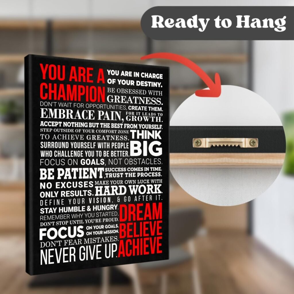 HoneyKICK Office Wall Art Motivational Poster - 12 x 16 Inches Inspirational Wall Decor Print for Bedroom, Gym, Men, Boys, Teens - Unframed Cardstock Paper